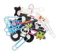 Gadpiparty 20Pcs Halloween Bookmarks PVC Soft Glue Paper Clips for Halloween Decor Party Favors and Book Marking Safe Easy to Use with Bats Skulls Ghosts Pumpkins