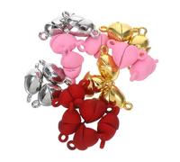 Gadpiparty 20pcs Heart Shaped Magnetic Necklace Clasps for DIY Jewelry Making Secure Love Pendant Closures with Easy Open Design Suitable for Various Chain Lengths Valentine's Day Gift