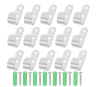Gadpiparty 20pcs Heavy Duty Tarp Hooks with Screws for Garage Wall Hook System Secure Metal Brackets for Trailer Tarpaulin Outdoor Tool and Hose Hangers Stable Garage Storage and Camping