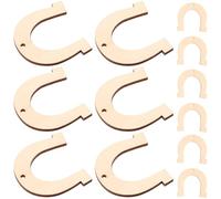 Gadpiparty 20pcs Horseshoe Shaped Wood Chips Unfinished Wooden Horseshoe Cutouts for DIY Handicrafts Boys and Girls Painting Toy Decor Craft Supplies for Home Decoration Party Favors