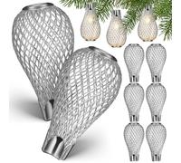 Gadpiparty 20pcs Light Bulb Cover Wire Mesh Bulb Cage Pendant Light Shade 2.36x2.36x2.36in Iron Unique Iron Art Hollow Design DIY Safe Christmas Room Decor