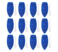 Gadpiparty 20Pcs Mini Resin Rowboat and Oars Set - Nautical Miniature Sailboat Decor for Fairy Garden, Dollhouse Accessories, & Summer Beach Cake Toppers