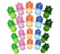 Gadpiparty 20pcs Miniature Turtle Ornaments Adorable Tiny Resin Tortoise Figures for Garden Flower Pot Fairy Landscape Table Decor Colorful Mix of Small Large