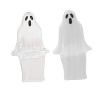 Gadpiparty 20pcs Resin Ghost Figurines Sitting Hooded Miniature Statues for Halloween Decor Weather-resistant Tiny Ghost Resin Ornaments for Haunted House Garden DIY Micro Landscape