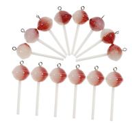 Gadpiparty 20pcs Resin Lollipop Charms Set Candy Pendants for Jewelry Keychain and Crafts Making Durable Safe for Creative DIY Projects