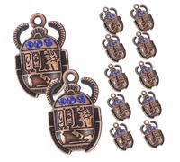 Gadpiparty 20pcs Scarab Pendant Jewelry Beetle Charm Scarab Loose Beads Charms Ancient Beetles Keychain Beetle Pendant Earrings Making Crafts Antique Beetle Jewellery Alloy Blue