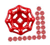 Gadpiparty 20Pcs Shutoff Valve Handles Cast Iron Gate Wheel Hose Bib Replacement Stainless Steel Red Handwheel for Faucet Water Valve