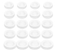 Gadpiparty 20pcs Silicone Piggy Bank Plug Set Round Double-Layer Stoppers, White Savings Jar Plugs, Piggy Bank Accessories for Coin Storage Boxes and Money Saving Jars