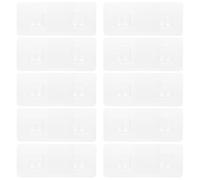 Gadpiparty 20pcs Strong Adhesive Wall Mounted Hooks for Bathroom and Kitchen Storage, PVC Material Removable Without Trace Feature, for Shower Rack and Kitchen Wall Organizer