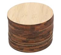 Gadpiparty 20pcs Unfinished Circle DIY Painting Pieces Bamboo Round Unpainted Craft for Creative Rainy Day Home Activity