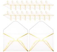 Gadpiparty 20pcs Vintage Card Envelopes Made of Paper with Classy Simplicity and Delicate Details, for Wedding Invitations and Holiday Engagements