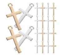 Gadpiparty 20pcs Vintage Mini Cross Charms Metal Pendants for DIY Jewelry Projects, Unique Accents and Resistant to Wear, for Decoration and Beaded Phone Charms