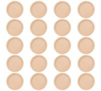 Gadpiparty 20pcs Wood Round Pendant Bases 35mm Outer Diameter 30mm Inner Diameter Natural Woodcraft Tray for Jewelry Making Lapel Pins Crafts Accessories