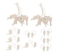 Gadpiparty 24 Sets Unfinished Wood Fairy Cutouts DIY Craft Shapes for Painting Projects Natural Sustainable Wooden Ornaments with Intricate Designs for Holiday Home Decoration and Handmade