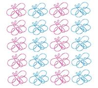 Gadpiparty 24pcs Butterfly Shaped Metal Paper Clips Cute Bookmarks Decorative Organizer for Office School Journal with Vibrant Pink and Blue Design
