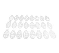Gadpiparty 24pcs Christmas Face Paint Stencil Reusable Face Painting Template Pet Silver Washable Suitable for Beginners and Professionals
