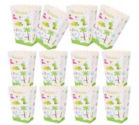 Gadpiparty 24pcs Cute Dinosaur Popcorn Boxes for Party Favour, Paper Snack Boxes, Practical and Not Easy to Tear, for Home Movie and Household Theater Use