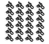 Gadpiparty 24pcs Dc Power Socket Panel Mount Jack with Waterproof Covers, 5.5mm Female Connector for Electronic Devices, Plastic, Black, Safe Assembly