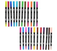 Gadpiparty 24pcs Dual Tip Watercolor Brush Pens Set with Fine and Soft Brush Tips for Creative Projects and Note Taking Vibrant Colors Pp Material