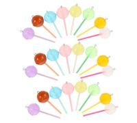 Gadpiparty 24Pcs Glow Dark Lollipop Charms Funny Pendants for DIY Jewelry Earring Bracelet and Keychain Craft Projects Vibrant Candy Accessories for Creative Fun