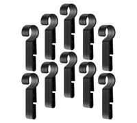 Gadpiparty 24pcs Headlamp Clip Plastic Hard Hat Light Clips Black for Hard Hat and Headlamp On-the-go Use Outdoor Activities