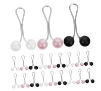 Gadpiparty 24pcs Pearl Ball Hijab Pins U Shaped Scarf Clips for Women Alloy Muslim Headscarf Brooches in Black White Purple Elegant Decorative Shawl Fasteners for Secure Hold and Stylish Look