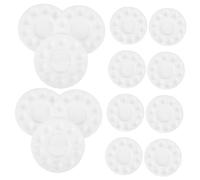 Gadpiparty 24pcs Round Paint Palette Tray with Mixing Dish for Acrylic Oil Watercolor Painting Portable Lightweight Paint Saver Container with Stable No Spill Design for Artists and DIY Craft