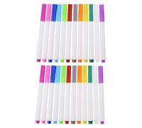 Gadpiparty 24Pcs Water-soluble Colored Pens with Dustless Eraser Liquid Chalk for Blackboard Drawing Teaching Preschool and Elementary Art Projects Easy Erasable and Safe