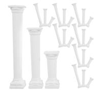 Gadpiparty 24pcs White Roman Column Cake Dowel Rods for Tiered Cake Stand Lightweight Plastic Supports Resistant to Deformation Elegant Vintage Style for Weddings and Decoration