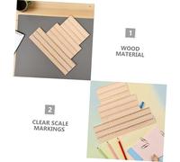 Gadpiparty 24pcs Wooden Ruler Set Woodworking Rulers Measuring Tool for School Drawing for Artists Woodworking Straight Straight for Teachers Wood Measuring Khaki