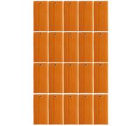 Gadpiparty 25pcs DIY Keychain Pendants Blank Keychain Pendants Brown Rectangular Simple Appearance Can Carve String Holes Craft Tags for Arts and Crafts