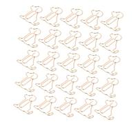 Gadpiparty 25pcs Dog Shaped Metal Paper Clips Animal Design Bookmark Pins Stylish Office School Supplies Rose Gold Clips for Cards Notes Files