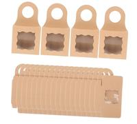 Gadpiparty 25pcs Wine Bottle Box Foldable Paper Wine Packaging Container Window for Cheese Cloth Napkins and Home Organizer