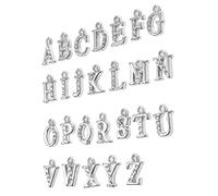 Gadpiparty 26-Piece Rhinestone Alloy Alphabet Charms for DIY Jewelry Making Capital Letter Pendants for Bracelets Necklaces and Crafts