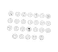 Gadpiparty 26pcs Stainless Steel Alphabet Charms Hollow Engraved Letter Pendants Single for DIY Necklace Bracelet Keychain Jewelry Making