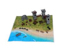 Gadpiparty 293pcs Miniature Military Figures with Pirate Knight Soldier Action Figures Detailed Small Plastic Castle Soldier Figurines for DIY Sand Table Battle Scenery Educational