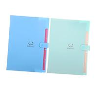 Gadpiparty 2Pcs Accordion File Folder Multi Functional Document Organizer for Office Home Lightweight Filing Folders for Papers Receipts Documents Blue Light Green
