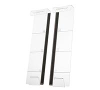 Gadpiparty 2Pcs Acrylic Monitor Memo Board Transparent Side Note Holder for Computer Screens Compact Design with Rounded Edges Easy to Stick Left Right Message Reminder for Office and Home