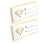 Gadpiparty 2pcs Acrylic Wifi Password Sign Board Writable Erasable Network Account Display for Home Cafe Meeting Restaurant Guests