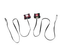 Gadpiparty 2pcs Adjustable Pet Harness and Leash for Bunny Guinea Pig Hamster in Crimson and Ebony for Small Animal Walking Outdoor Exercise