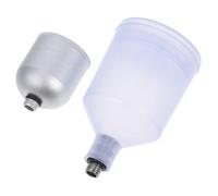 Gadpiparty 2pcs Airbrush Paint Cups Refillable Compact Sturdy Metal PP Containers with Secure Thread for Professional Spray Painting and Artistic Creations