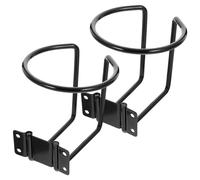 Gadpiparty 2pcs Boat Cup Holder for Car Rv Truck Trailer Sturdy Iron Drink Holder with Space-saving Compact Design Suitable for Bottles Cans Mugs Easy to Clean Black