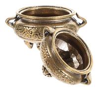 Gadpiparty 2pcs Brass Aroma Therapy Burner with Versatile Use and Stable Structure Design, Unique Appearance Decorative Censer for Office and Home, Creative Hanging Incense Holder