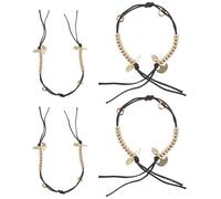 Gadpiparty 2Pcs Brass Buddha Bead Counter for Prayer and Meditation Portable Tasbih Chanting Counting Device with Finger Bead Bracelet for Mindfulness and DIY Jewelry Making