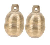 Gadpiparty 2PCS Brass Pet Bells for Dog Collars Lightweight Bells for Cattle Sheep Pets with Chic Design and Sound Suitable for Dogs and Farm Animals