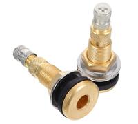 Gadpiparty 2pcs Brass Tire Nozzle Inflator Adapter with Precision Sealing Technology, Heavy Duty Compatibility for Tubeless Trucks and Construction Vehicles, Suitable for Emergency