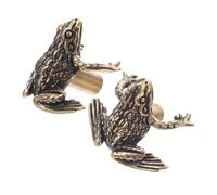 Gadpiparty 2pcs Brass Toad Drawer Pulls Vintage Animal Inspired Cabinet Handles for Home Decor Durable Furniture Hardware with Traditional Chinese Aesthetics and Timeless Elegance