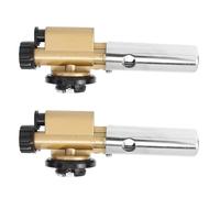 Gadpiparty 2pcs Burner Welding with Copper and Stainless Steel Construction, Adjustable Flame for Outdoor Activities and Picnic, Convenient to Carry with Long Fire Spraying