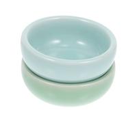 Gadpiparty 2Pcs Ceramic Ink Brush Washing Trays Chinese Style Pigment Dish Practical Stationery Gift for Artists and Calligraphy Enthusiasts
