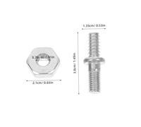 Gadpiparty 2pcs Chainsaw Guide Bar Studs and Nuts Replacement for Bar Nut Repair Parts Easy Install Adjuster Tensioner Accessories for Care